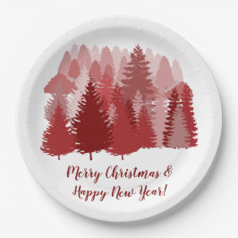 ファンシークリスマスツリー9"紙プレート ペーパープレート