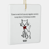 ファンシークリスマス不安 セラミックオーナメント (右)