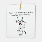 ファンシークリスマス不安 セラミックオーナメント (左)