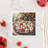 ファンシークリスマス糖クッキー スタンダードカクテルナプキン (インサイチュ)