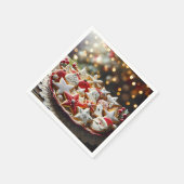ファンシークリスマス糖クッキー スタンダードカクテルナプキン (角)