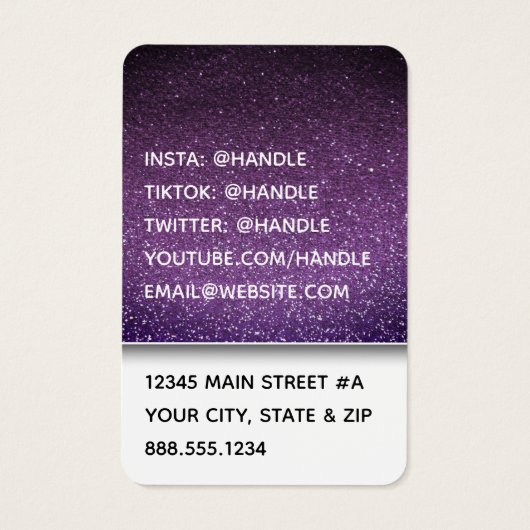 ファンシーグリッターインフルエンサー女優アクターモデル写真 (裏面)