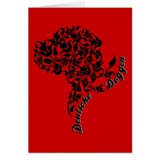 ファンシーグレイトデーンの肖像画 (正面)