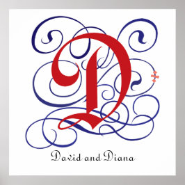 ファンシーゴシックCaps Letter D, 300dpi PNGポスター ポスター