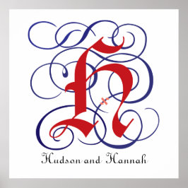 ファンシーゴシックCaps Letter H, 300dpi PNGポスター ポスター