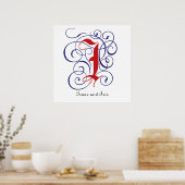 ファンシーゴシックCaps Letter I, 300dpi PNGポスター ポスター (キッチン)