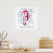 ファンシーゴシックCaps Letter J, 300dpi PNG ポスター (キッチン)