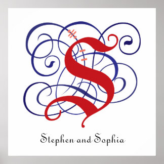 ファンシーゴシックCaps Letter S, 300dpi PNGポスター ポスター