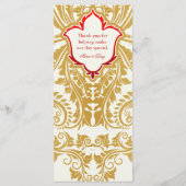 ファンシーゴールデンインディアンアラビ結婚アのメニュー メニュー (裏面)