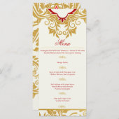 ファンシーゴールデンインディアンアラビ結婚アのメニュー メニュー (正面/裏面)