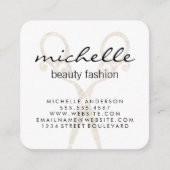 ファンシーサロンはさみスタイリスト スクエア名刺 (正面)