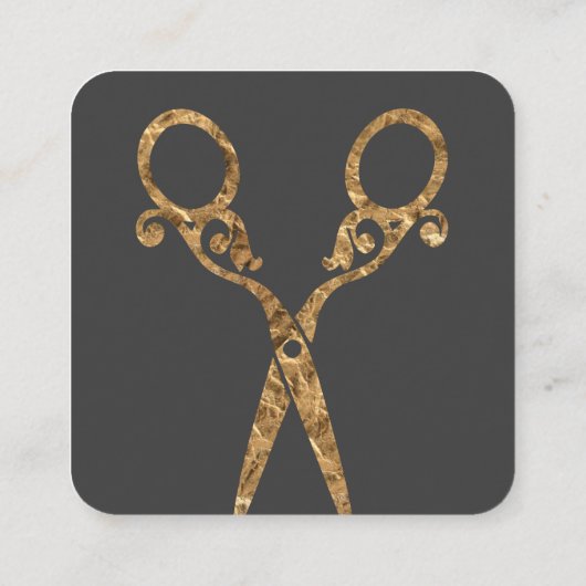 ファンシーサロンはさみスタイリスト スクエア名刺 (裏面)