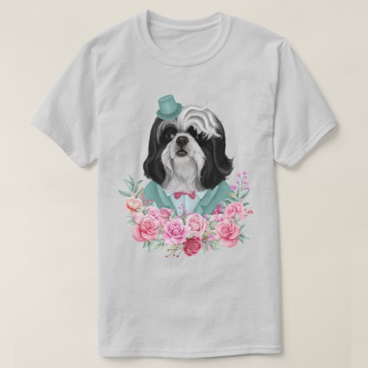 ファンシーシーズー（犬） Tシャツ (デザイン正面)
