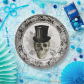 ファンシースカルインTop Hatヴィンテージハロウィーン紙P ペーパープレート (パーティー)