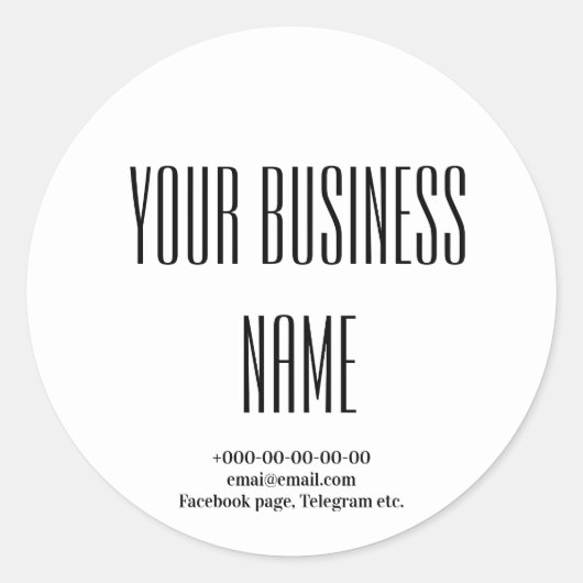 ファンシースタイルスタイリッシュカフェ、ベーカリー、ケータリング ラウンドシール (正面)