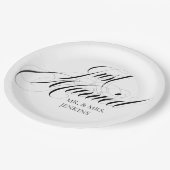 ファンシーストたった今結婚しました披露宴 ペーパープレート (アングル)