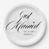 ファンシーストたった今結婚しました披露宴 ペーパープレート (正面)