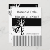 ファンシーストライプのサロンスパアポイントメント ポストカード (正面/裏面)