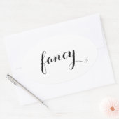 ファンシータイポグラフィ 楕円形シール (封筒)