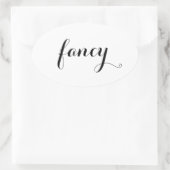 ファンシータイポグラフィ 楕円形シール (バッグ)