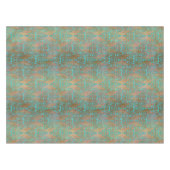 ファンシーターコイズオーバーブラウンダマスク テーブルクロス (正面(横))