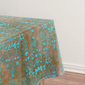 ファンシーターコイズオーバーブラウンダマスク テーブルクロス (インサイチュ)