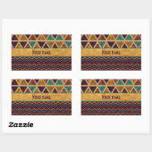 ファンシートライアングルChevrons Fauxゴールドフォイルグリッター 長方形シール (シート)