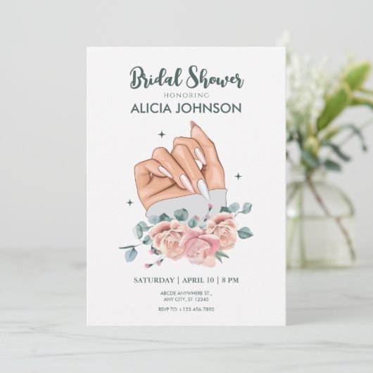 ファンシーネイルアートブライダルシャワー 招待状 (スタンド正面)