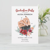 ファンシーネイルアート卒業招待状 招待状 (スタンド正面)