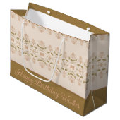 ファンシーハッピーバースデー願い ラージペーパーバッグ (正面アングル)