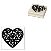 ファンシーハート形ゴムスタンプ ラバースタンプ (押印)