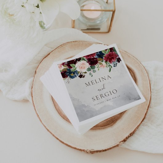 ファンシーバラクラシック牡丹の花結婚のナプキン スタンダードカクテルナプキン