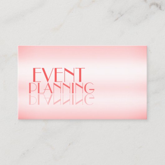 ファンシーバラピンクスタイリッシュ鏡文字写真付き 名刺 (正面)