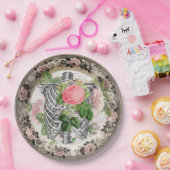 ファンシーバラヴィンテージハロウィーン付き胸郭 ペーパープレート (パーティー)