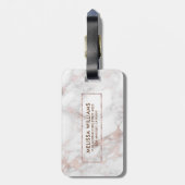 ファンシーバラ金ゴールドフェイク大理石 ラゲッジタグ (裏面縦)