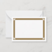 ファンシーパーソナライズされた縁ど金ゴールド ノートカード (裏面)