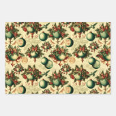 ファンシービクトリアンクリスマスセット ラッピングペーパーシート (正面2)