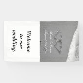 ファンシービーチ写真の夏の目的地の結婚式 横断幕 (横)