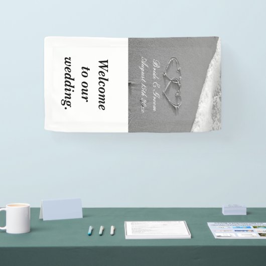 ファンシービーチ写真の夏の目的地の結婚式 横断幕 (トレードショー)