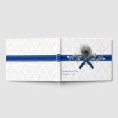 ファンシーピーコックフェザー結婚ズゲストブック ゲストブック (全面)