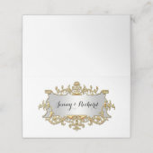 ファンシーフェイク金ゴールドFiligreeLookエスコート座席表 プレイスカード (外部開封)