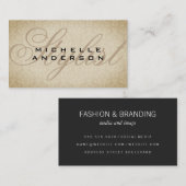 ファンシーフォントダマスク模様 名刺 (正面/裏面)