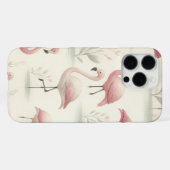 ファンシーフラミンゴ iPhoneケース (裏面横)