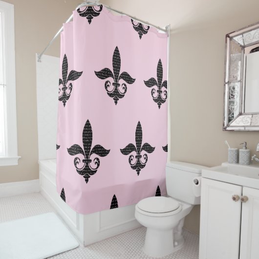 ファンシーフランスの(紋章の)フラ・ダ・リフランスの シャワーカーテン (インサイチュ)