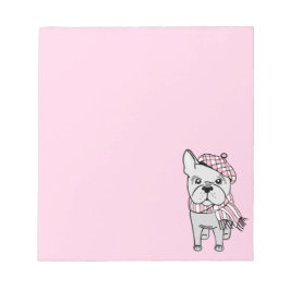 ファンシーフランスのBulldog Notepad ノートパッド