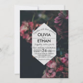 ファンシーフローラシック写真結婚式招待状 招待状 (正面)