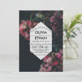 ファンシーフローラシック写真結婚式招待状 招待状 (スタンド正面)