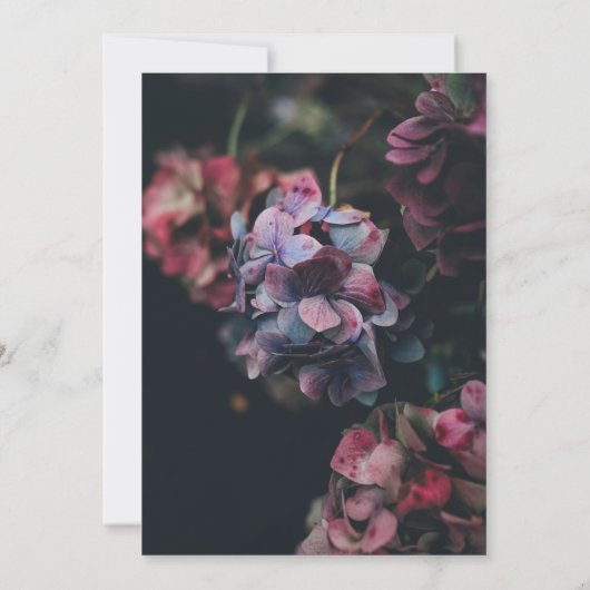 ファンシーフローラシック写真結婚式招待状 招待状 (裏面)