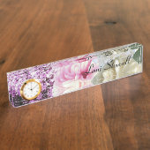 ファンシーフローラデスク名プレート デスクネームプレート (側面)