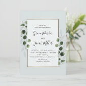 ファンシーフローラフレーム結婚式招待状_gray 招待状 (スタンド正面)